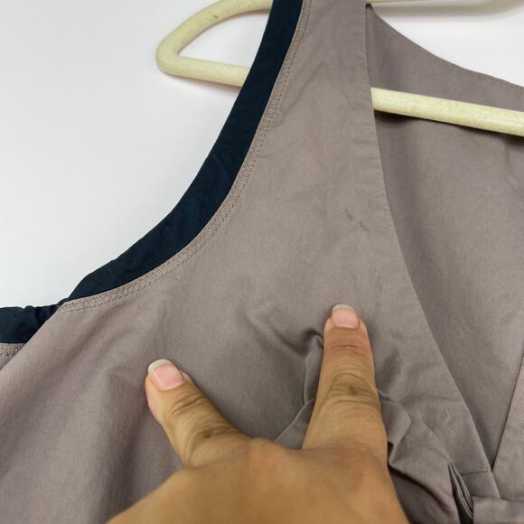 See by Chloe Bow dress blue mauve sleeveless mini 100% Cotton - Picture 6 of 16